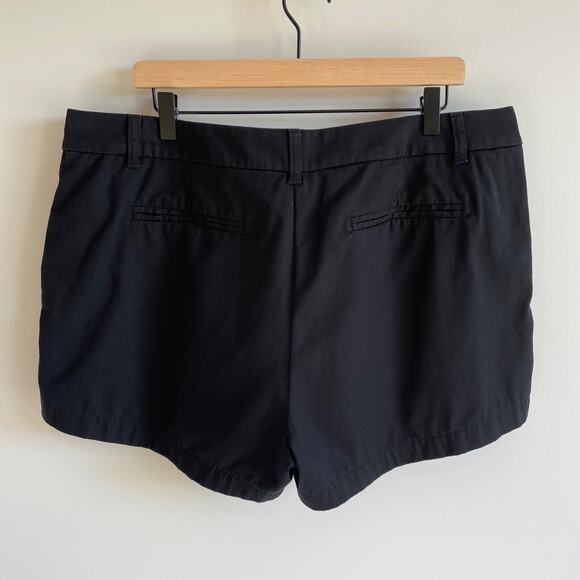 J Crew Womens Classic Chino Shorts 3" Size 16 Black Casual Preppy Minimalist - Picture 2 of 8